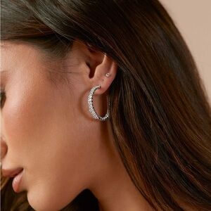 RHINESTONE GLAM & SPARKLE 💎 HOOP EARRINGS